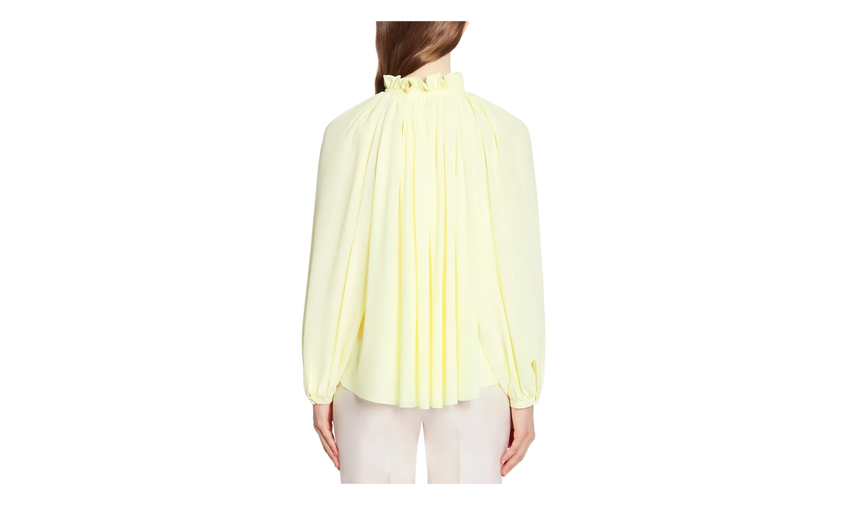 SILK FLARE SLEEVE BLOUSE "CITRON" RW TO0014 4868 P23 87
