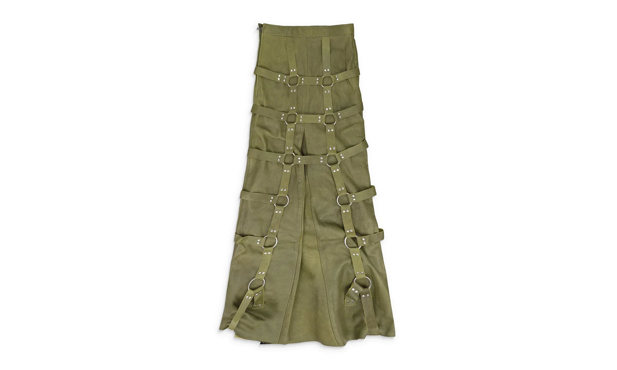 GRID BONDAGE MAXI SKIRT "Green" WDWWBTM 0010