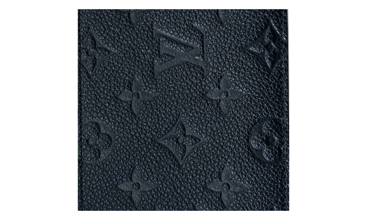 Embossed Monogram Long Wallet "Black/Gold" LVEMLWBG