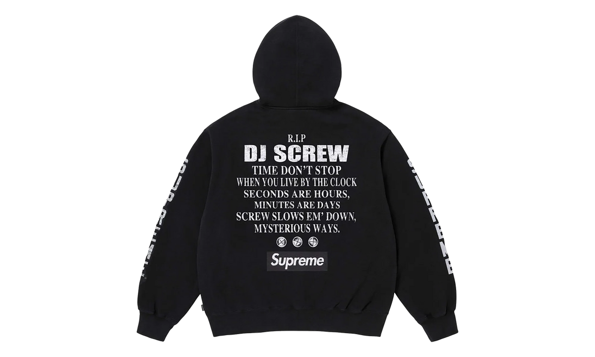 DJ Screw Zip Up Hooded Sweatshirt "SS26 - black" SU27355