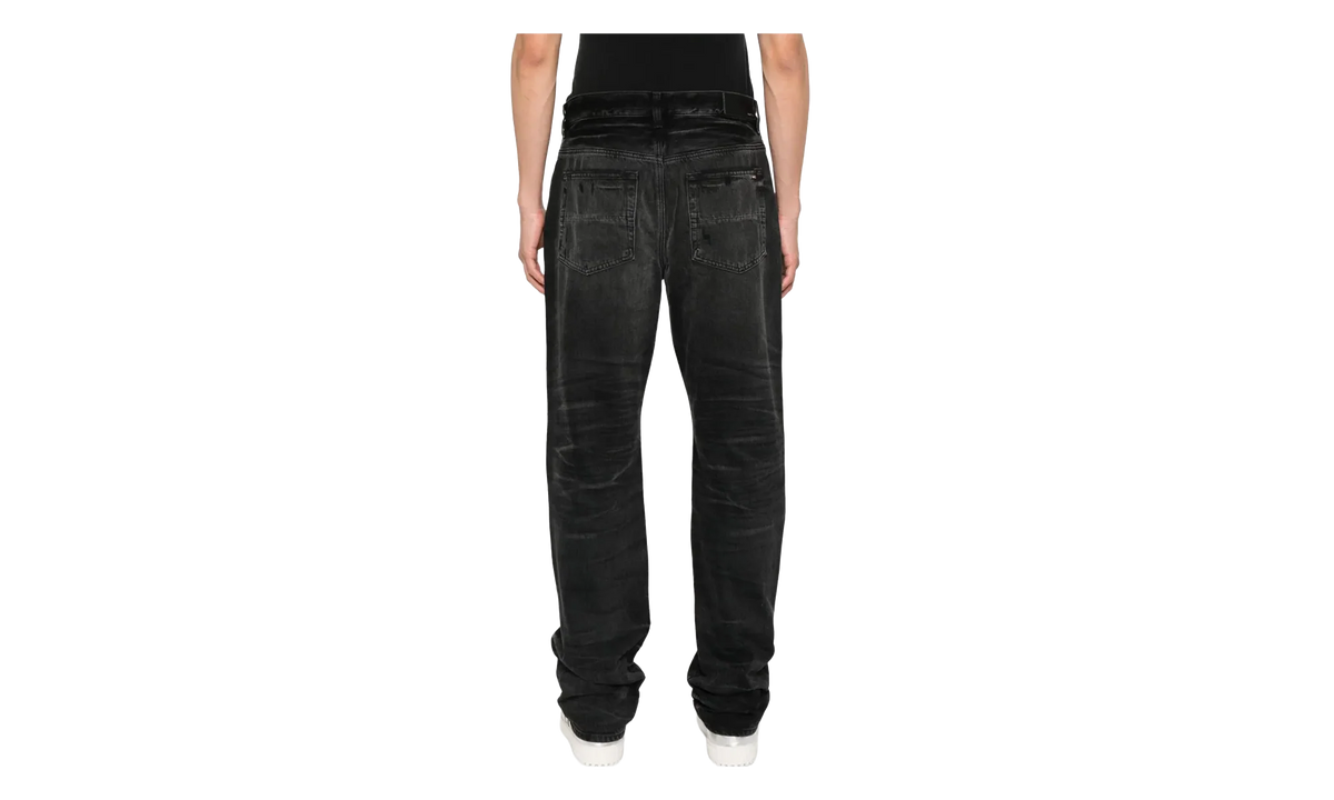 Leather Straight MX1 Jean "Vintage Black" AMDNGH1086 097