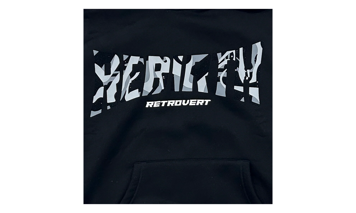 Rhinestone Rebirth Pullover Sweatshirt "Black" RET031