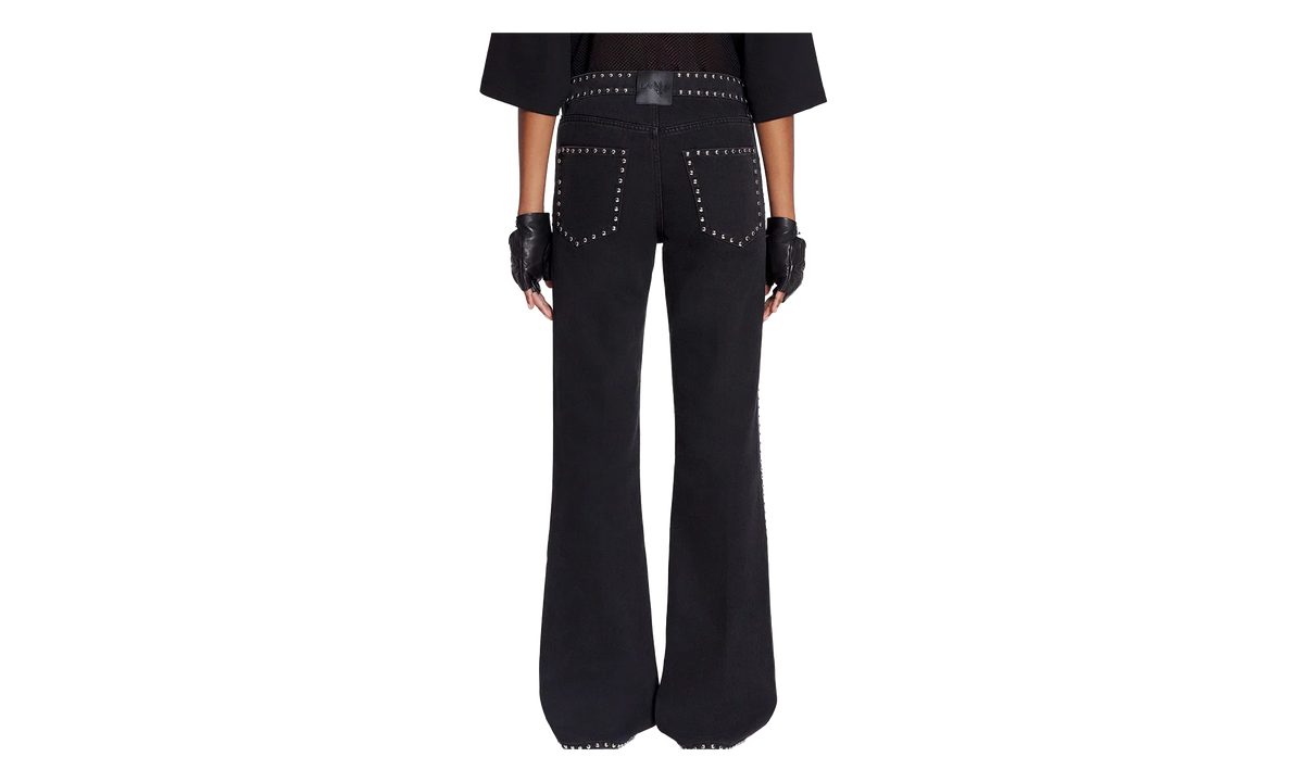 FLARE TROUSERS WITH STUDS "Black" RW TR0246 D074 P24 10