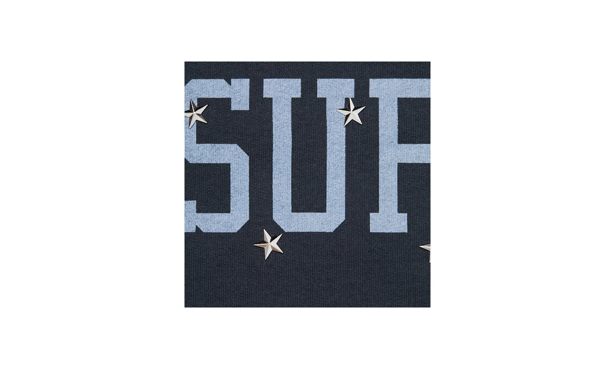Stars Studded Hooded Sweatshirt "FW25 - Navy" SU26907