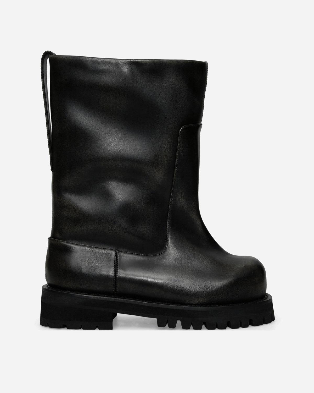 Distressed Shaft Boots Black