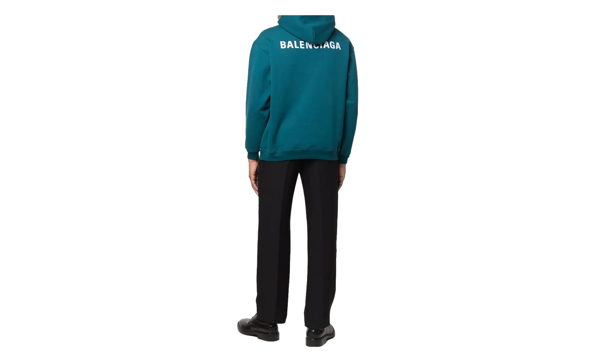 Logo Embroidered Hoodie "Petrol Blue" 600583 TLVB8 9567