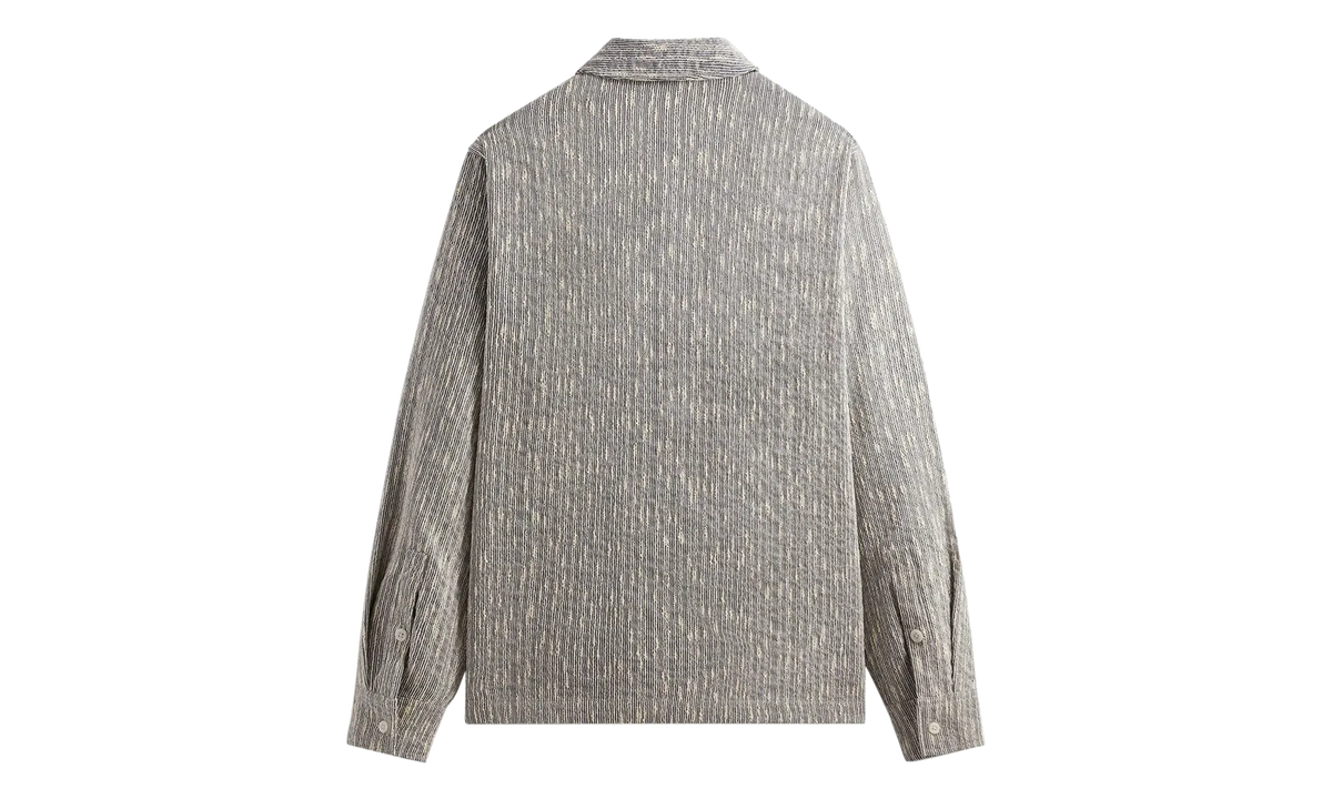 Slub Boucie Boxy Collared Overshirt "Ink Navy" KHM031816 432