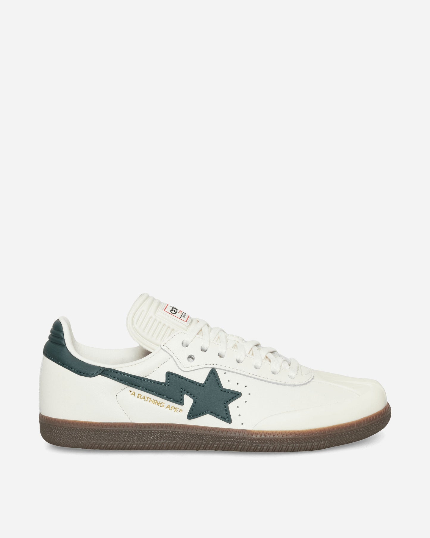 BAPE Samba Sneakers Off White / Shadow Green