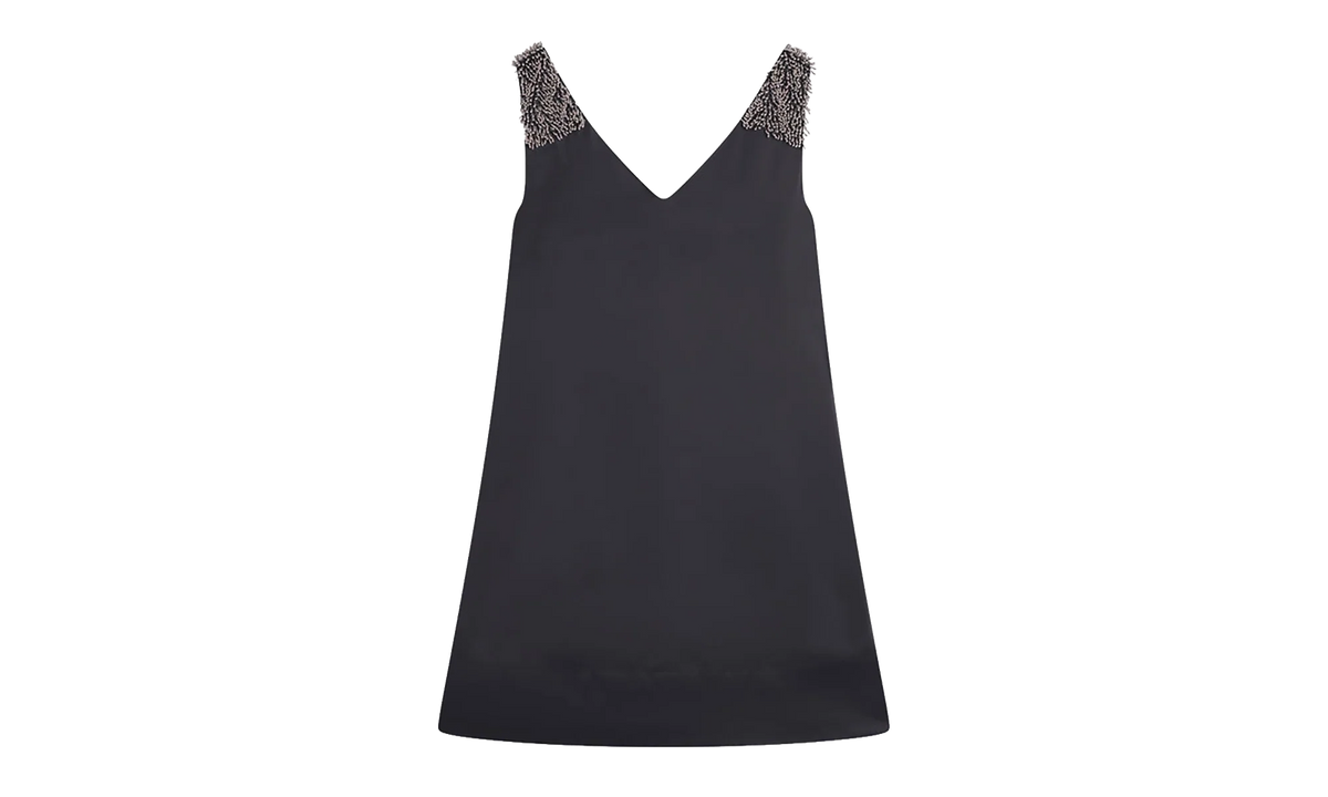 EMBROIDERED V-NECK DRESS "Black" RW DR9014 5584 P23 10