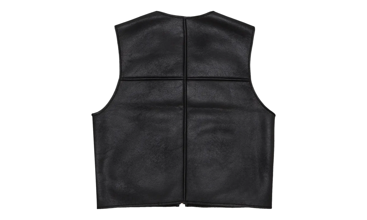 Reversible Faux Shearling Work Vest "FW24 - Black" SU27215