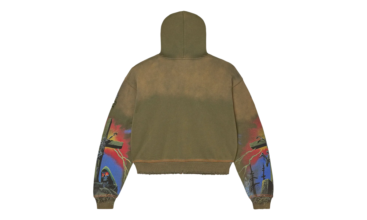 Damned Big Zip Up Hoodie "Green" VALE 11 007 VFDBZUOG GN