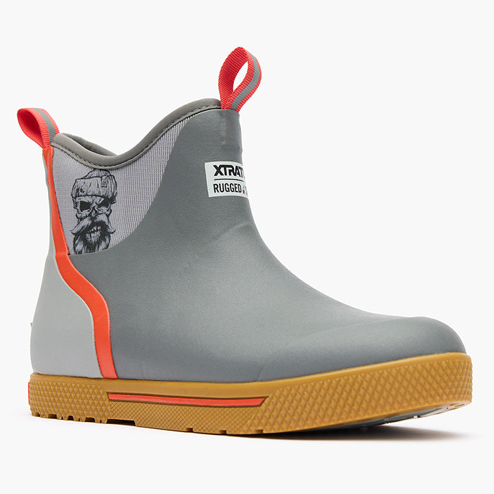 Xtratuf Smoked Pearl/Rugged Seas Men's Wheelhouse 6 inch Ankle Deck Boots XMW102