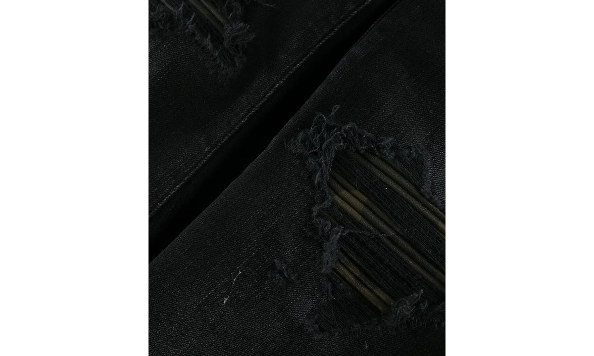 MX1 Camo Leather Patch Jeans "Aged Black" PF22MDS028 023