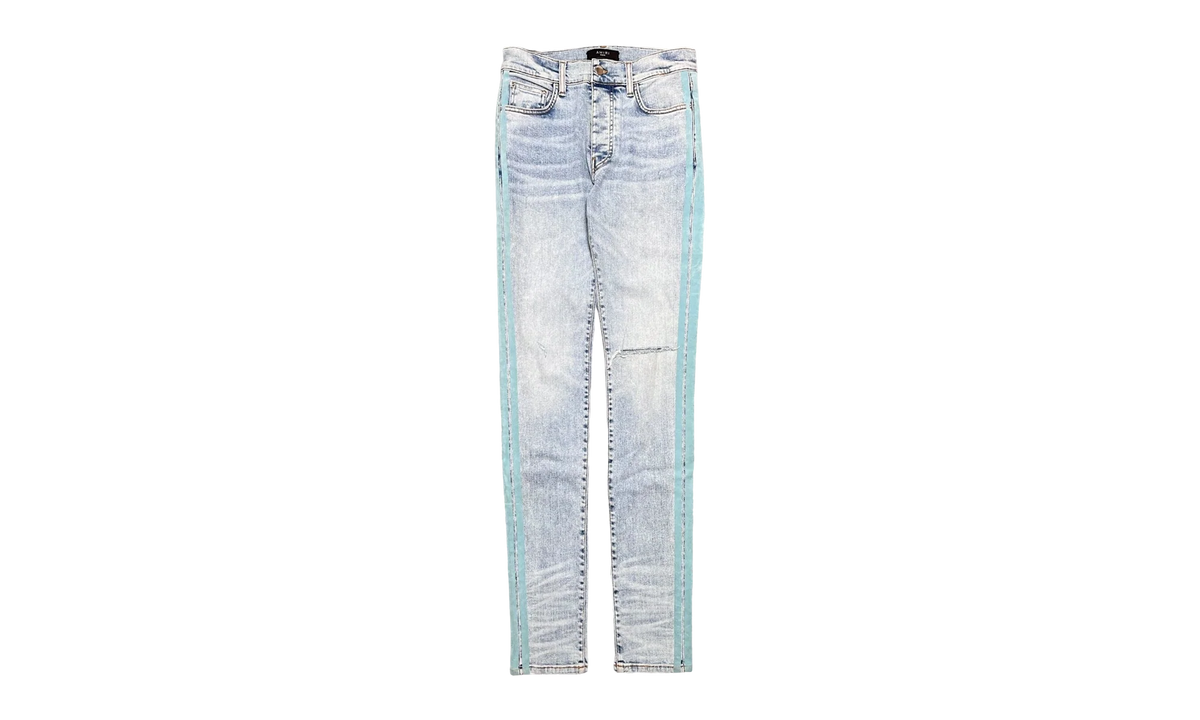 Flocked Track Jeans "Vintage Light Indigo Teal" AFTJVLI