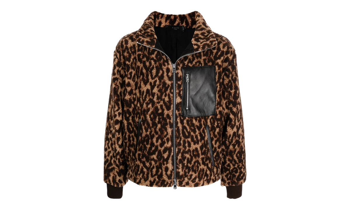 Printed Bandana Fleece Jacket "Brown / Tan" MKF013 242