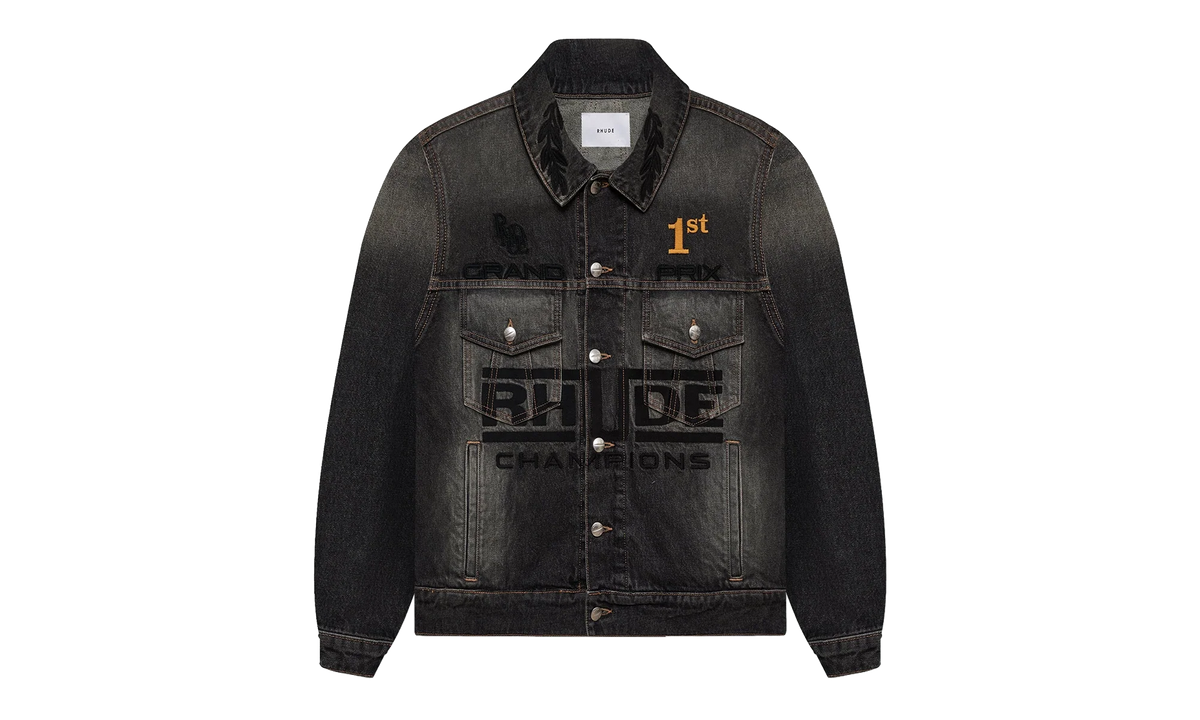 TIRE DENIM TRUCKER JACKET "AGOURA BLACK" RHFW25JA04012 3191