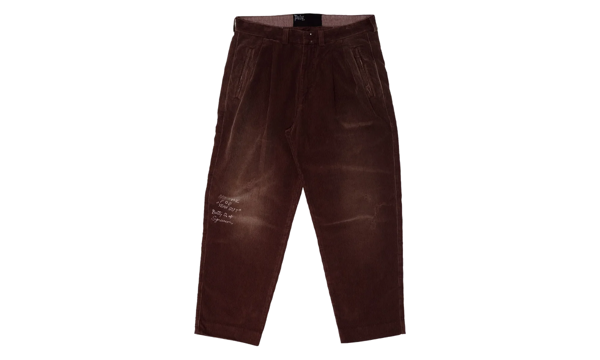 Synanon Cord Pleated Pants "Burgundy" 5U001Q3009BUR