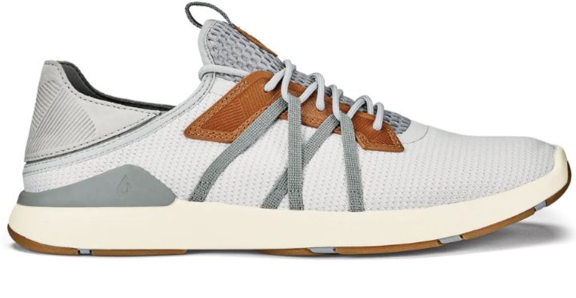 Olukai Mist Grey and Poi Mio Li Mens Athletic Shoes 10440-DW25