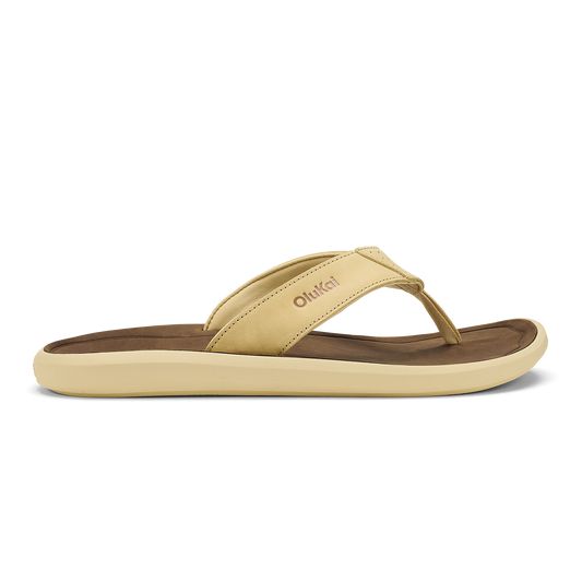 Olukai Toasted Coconut/Tan Pili Men's Waterproof Leather Sandals 10553-TC34