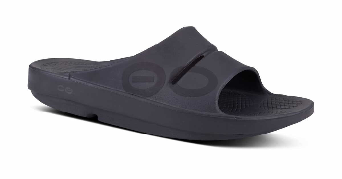 OOFOS Unisex OOahh Sport Slide Sandal - Matte Black