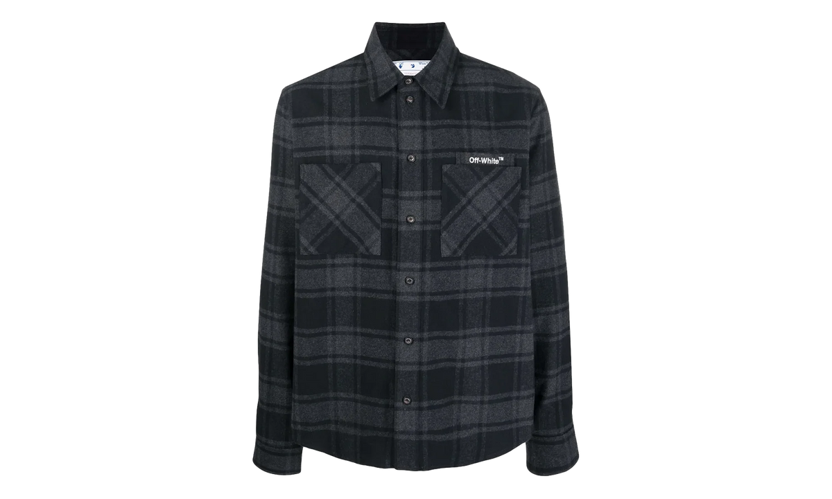Outline ARR Flannel Shirt "Grey / White" OMGA133C99FAB0010701