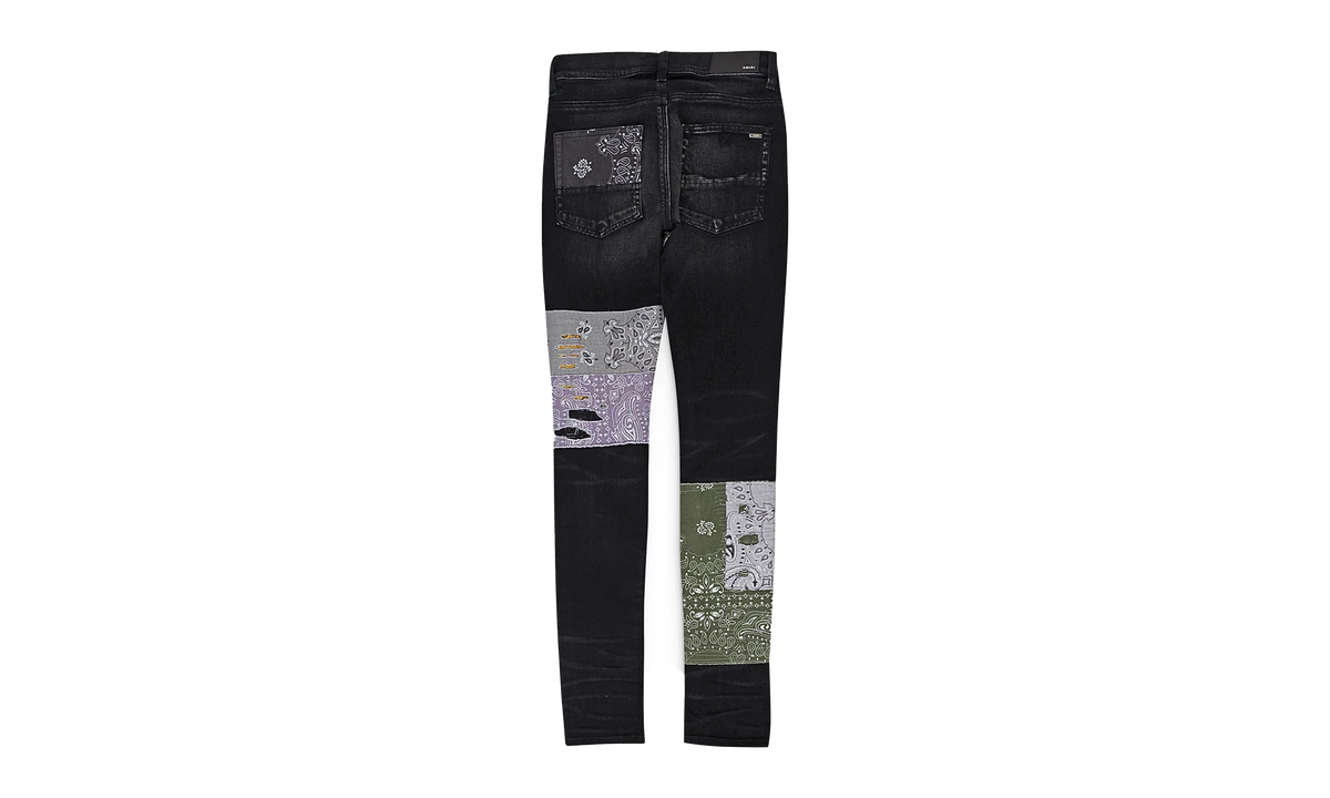BANDANA ART PATCH JEAN "Aged Black" PF22MDS021