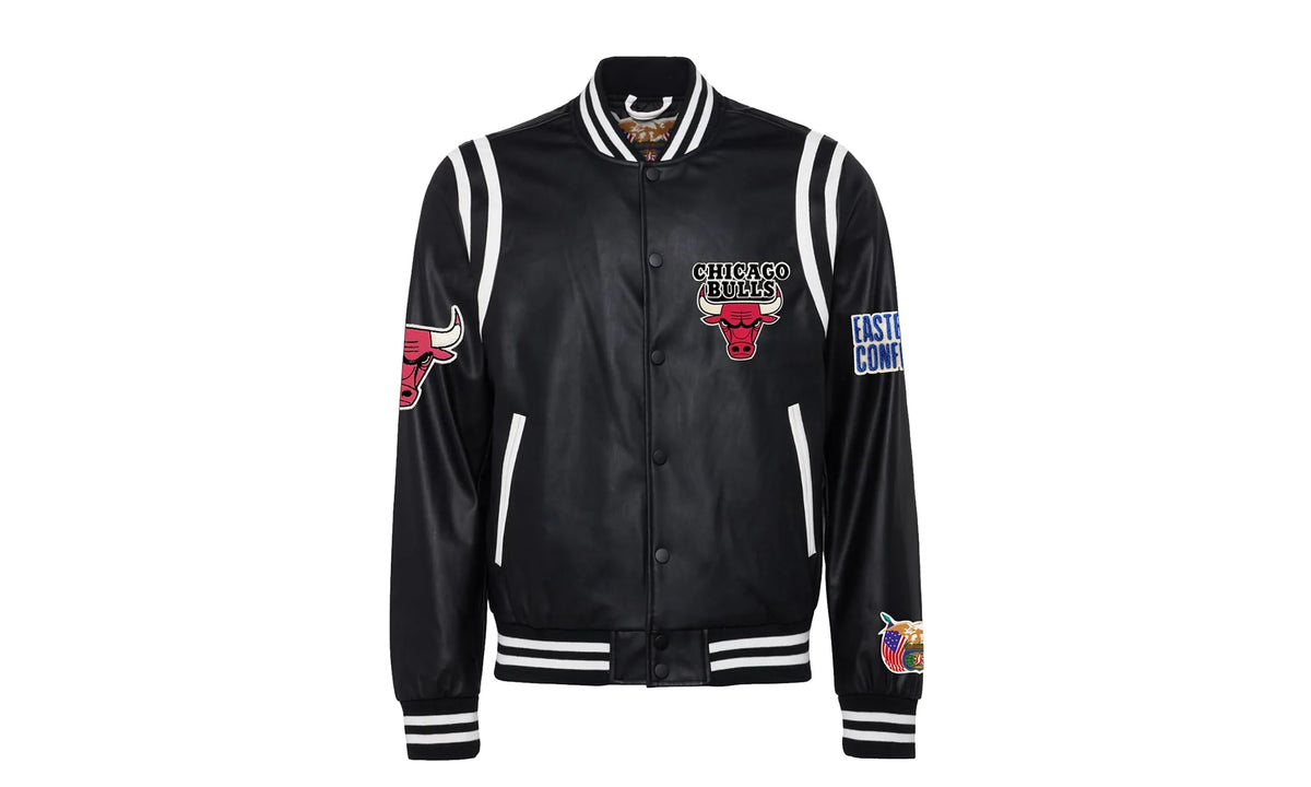 Chicago Bulls Vegan Leather Jacket "Black" NBA CHI BUL 103