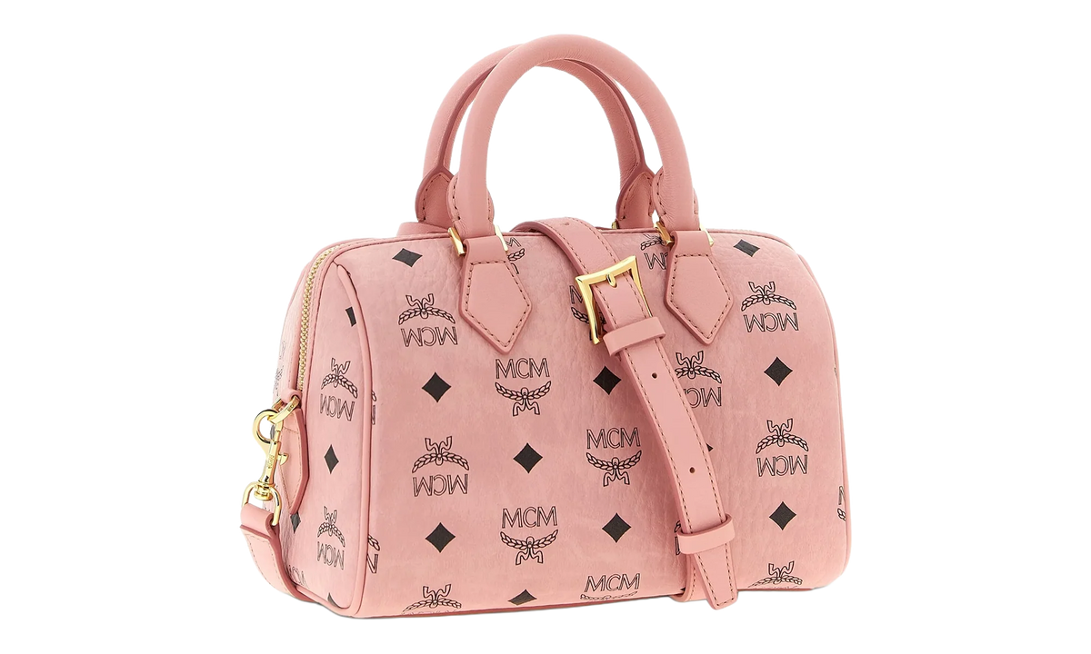 Small Ella Boston Bag in Visetos "Soft Pink" MWBFAEA03PZ001