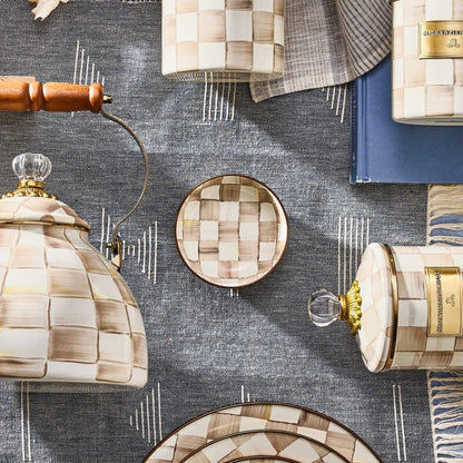 Mocha Check Relish Dish by MacKenzie-Childs