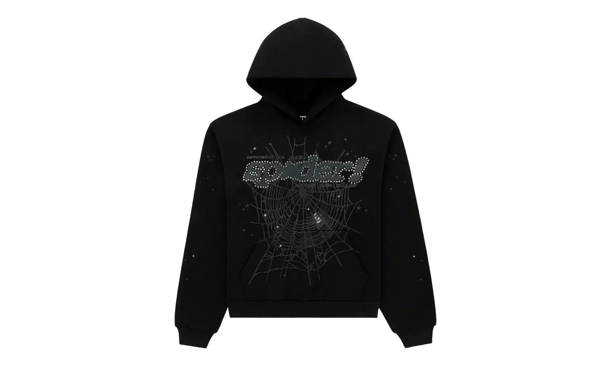 Rhinestone Punk V2 Hoodie "Black" SP5der337