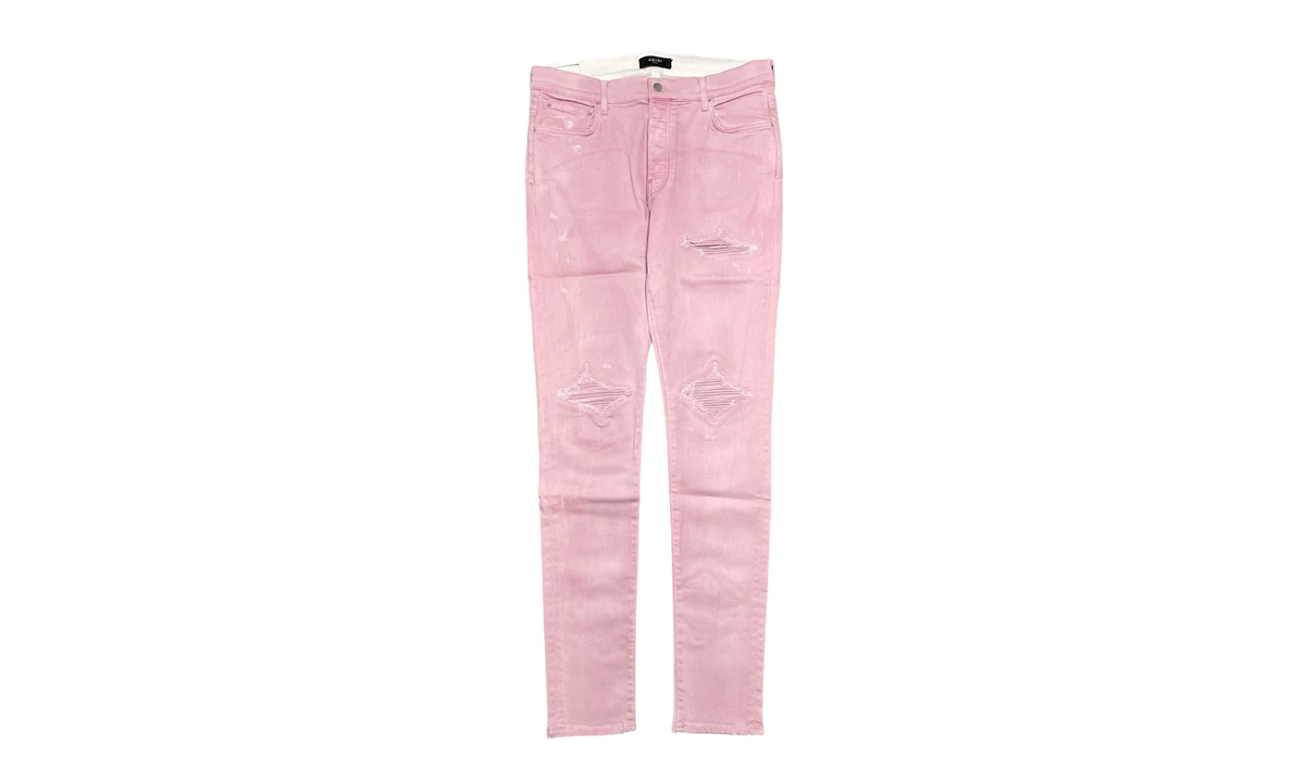 MX1 Leather Patch Sprayed Jeans "Pink White" SS23MDS013 651