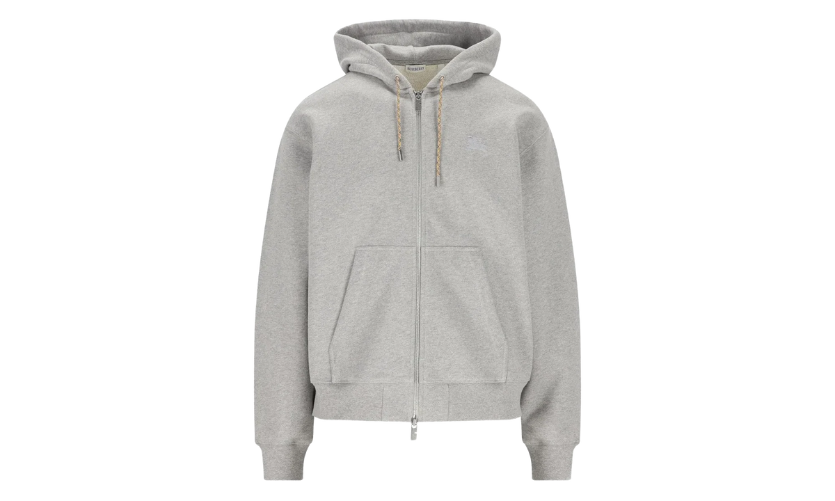 Rory Check Zip-Up Hoodie "Pale Grey Melange" 8120756