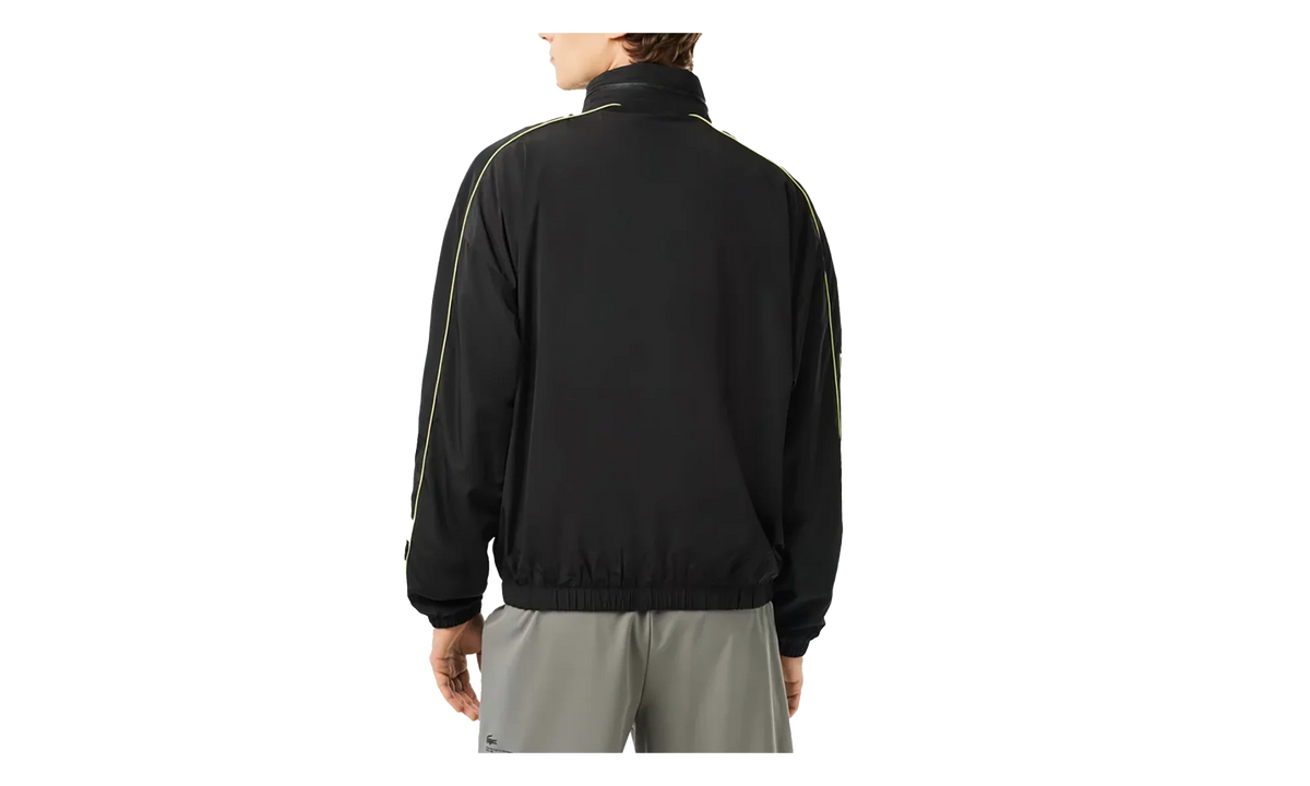 Contrast Water Resistant Zipped Taffeta Jacket "Black / Yellow" BH1607 6TV