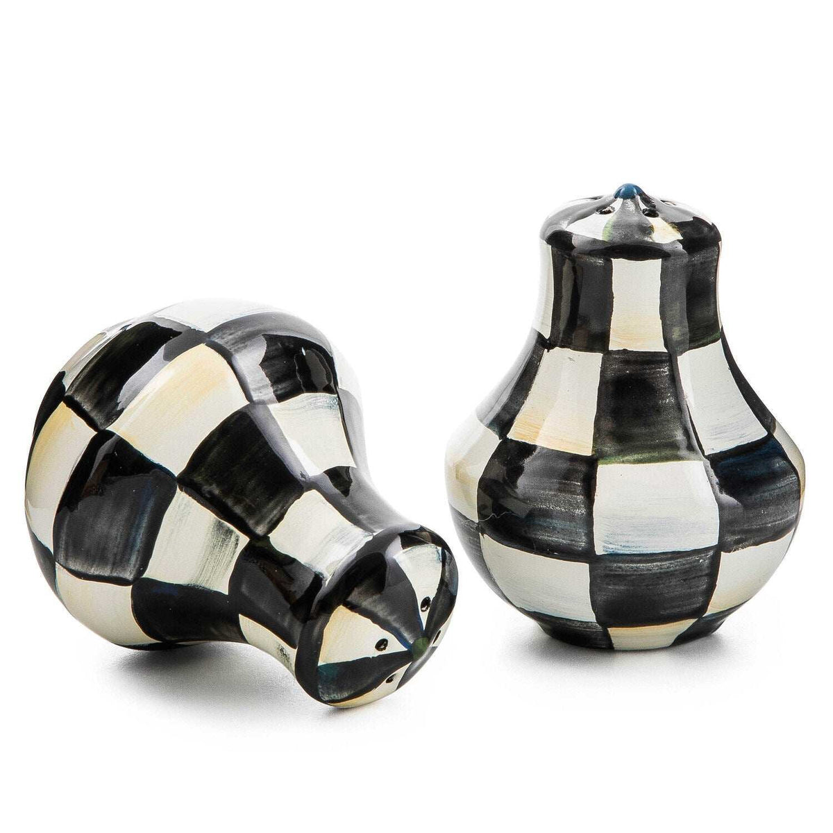 MacKenzie-Childs Courtly Check Enamel Salt & Pepper Shakers