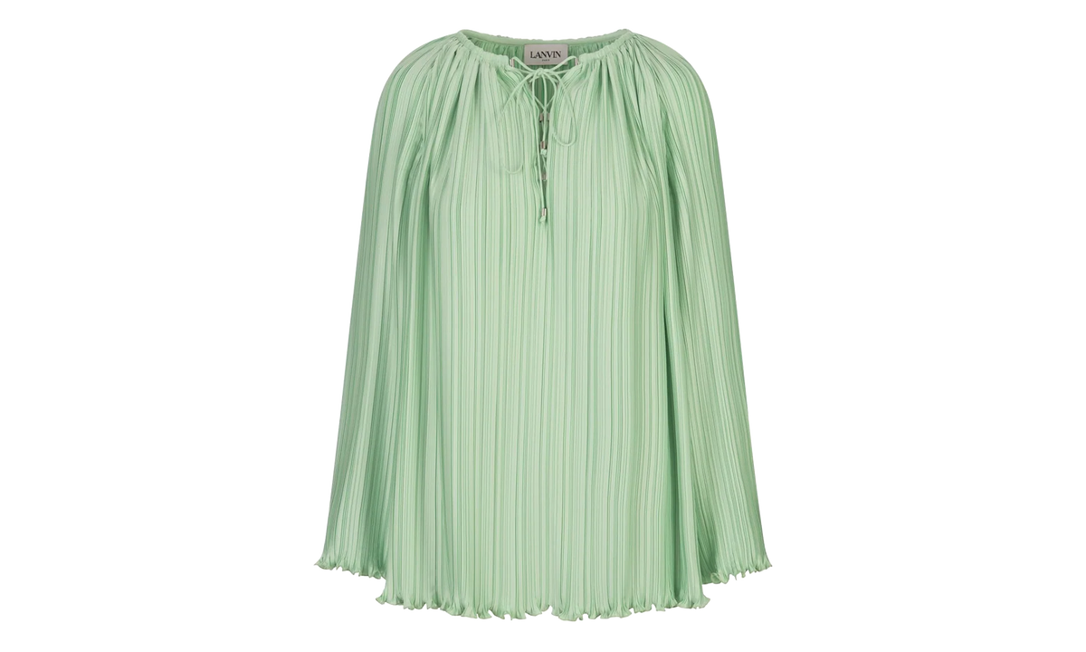 PLEATED LONG SLEEVE BLOUSE "ACQUA" RW TO0001 5944 E24 26