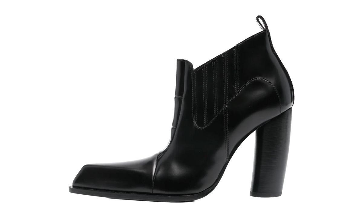 Moon Beatle Shade 95mm Leather Ankle Boots "Black" OWID045F23LEA0014545