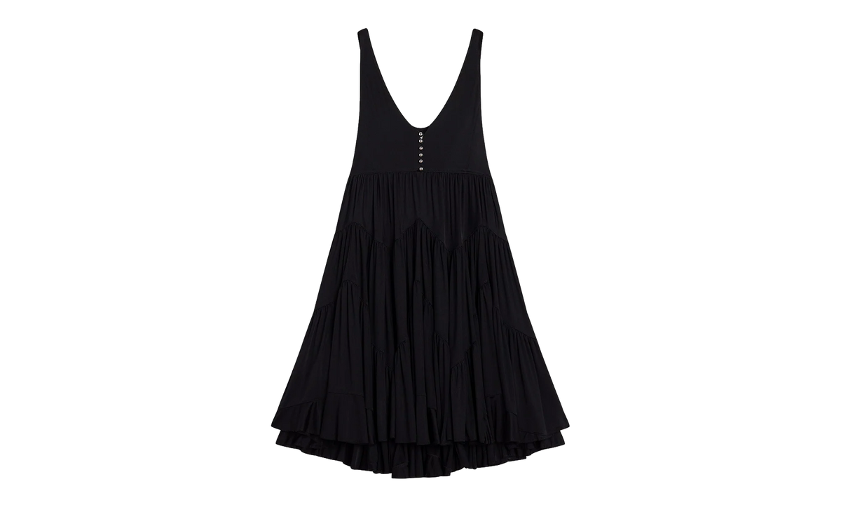 SLEEVELESS GATHERED SHORT DRESS "Black" RW DR0009 4893 P24 10