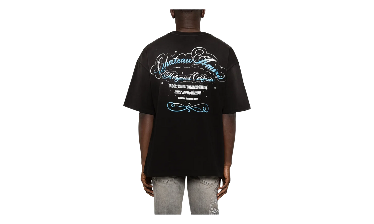 Crystal Chateau Script Oversize Tee "Black" AMTOJR1121 001