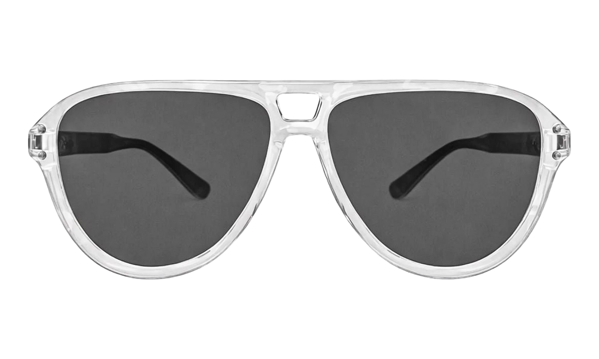 Aviator Logo Sunglasses "White / Black / Silver" XA41764AC WBS