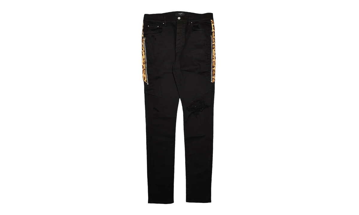 Half Track Broken Jeans "Black Leopard" S0M01154SD BLA