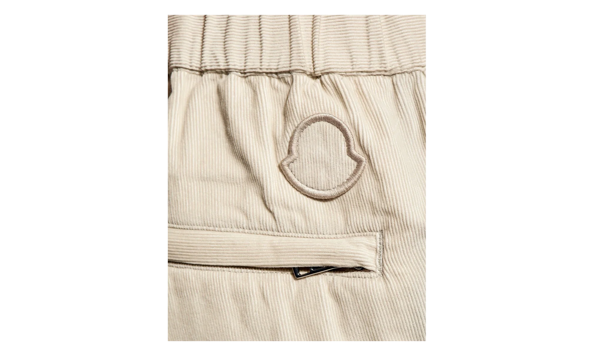 Elasticated-Waist Corduroy Trousers "White" MON05