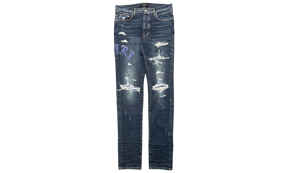 Old English Logo Bandana Patch Jeans "Deep Classic Indigo Multi" PS22MDS148 403