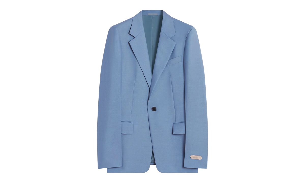 VIRGIN WOOL SINGLE-BREASTED JACKET "BLUE" RM JA0007 5858 P24 134