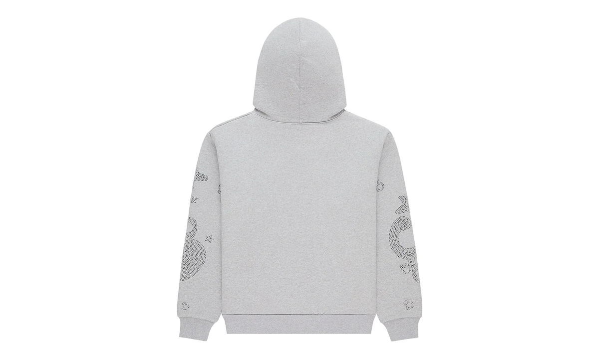 Rhinestone Beluga Hoodie "Grey" SP5der309