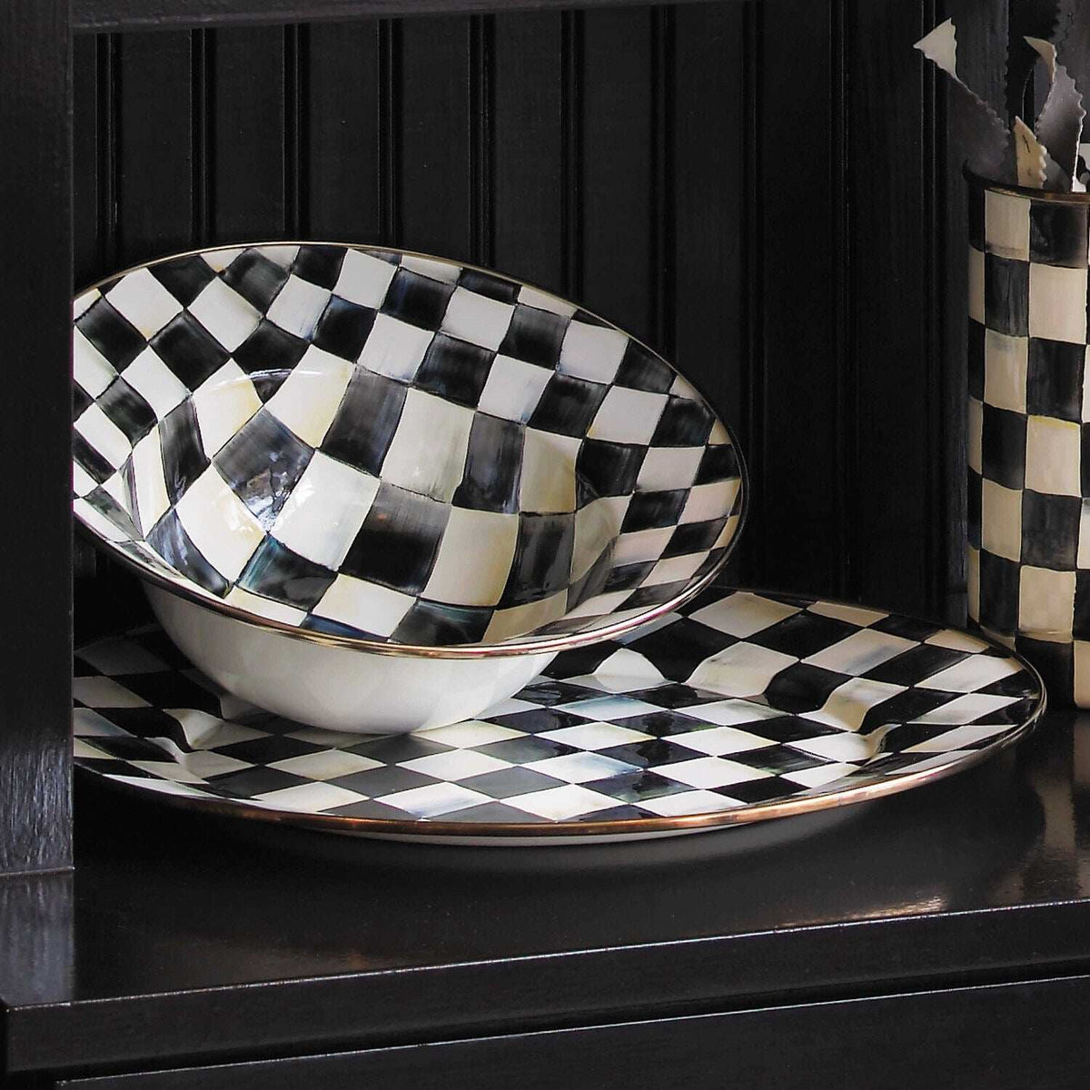 Mackenzie-Childs Courtly Check Serving Platter