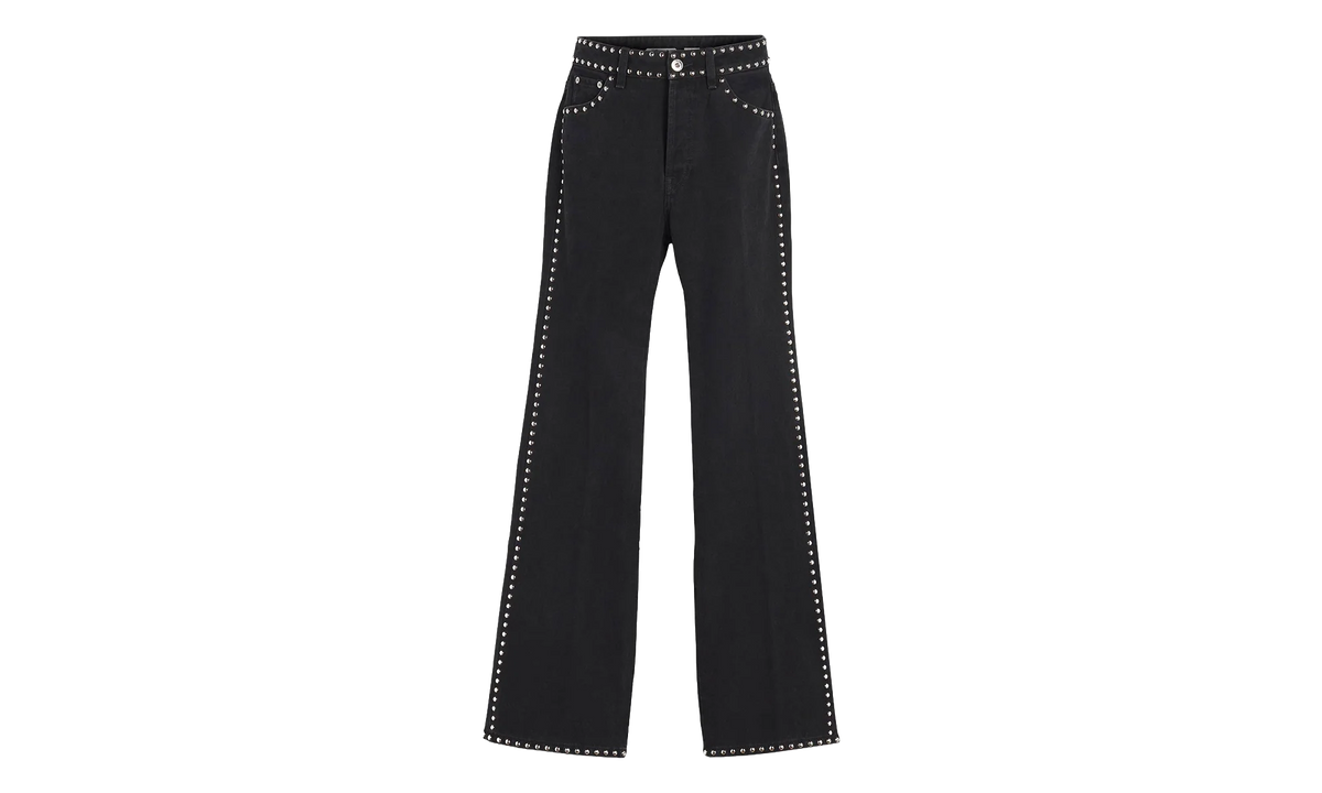 FLARE TROUSERS WITH STUDS "Black" RW TR0246 D074 P24 10