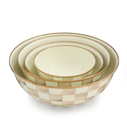 Mocha Check Large Everyday Bowl