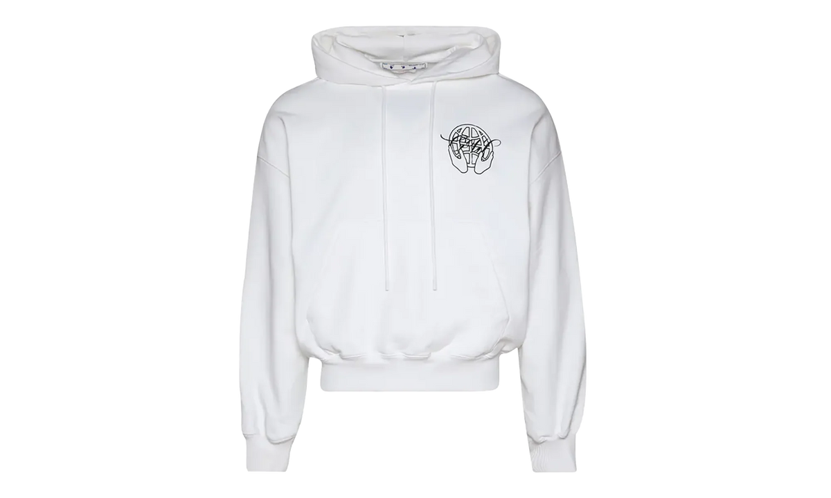 Hand Arrow Boxy Hoodie "White" OMBB110S23FLE0030110