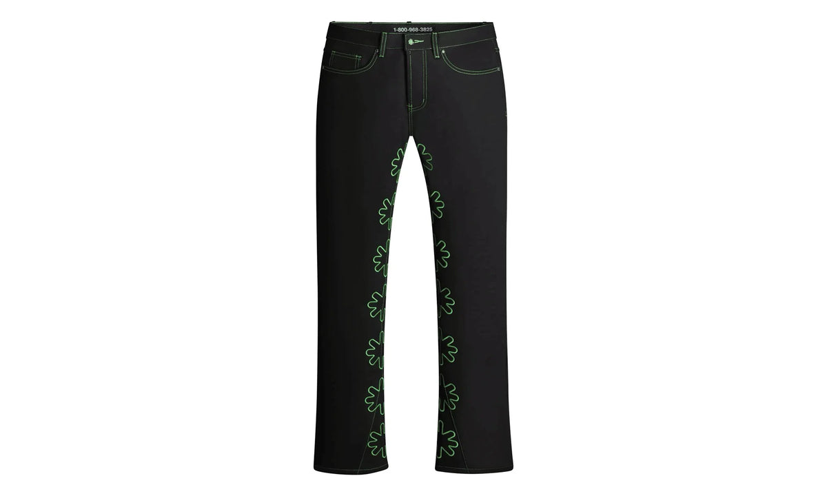 Drkshdws Outline Denim Pants "Black / Green" 10010689