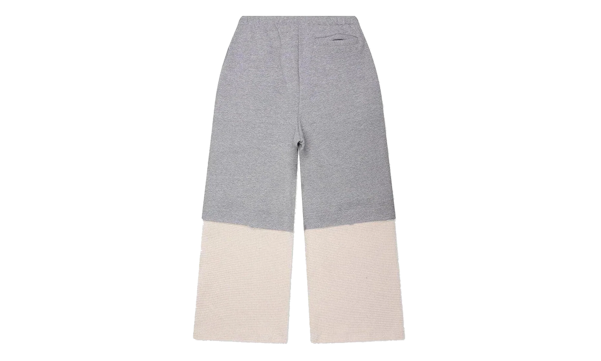 Double Layer Studded Sweatpant "Heather White" SAT005